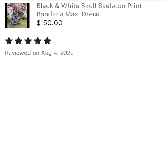 💀LAST ONE 💀 Handmade Black & White Skull Skeleton Print Bandana Maxi Dress - Picture 4 of 14